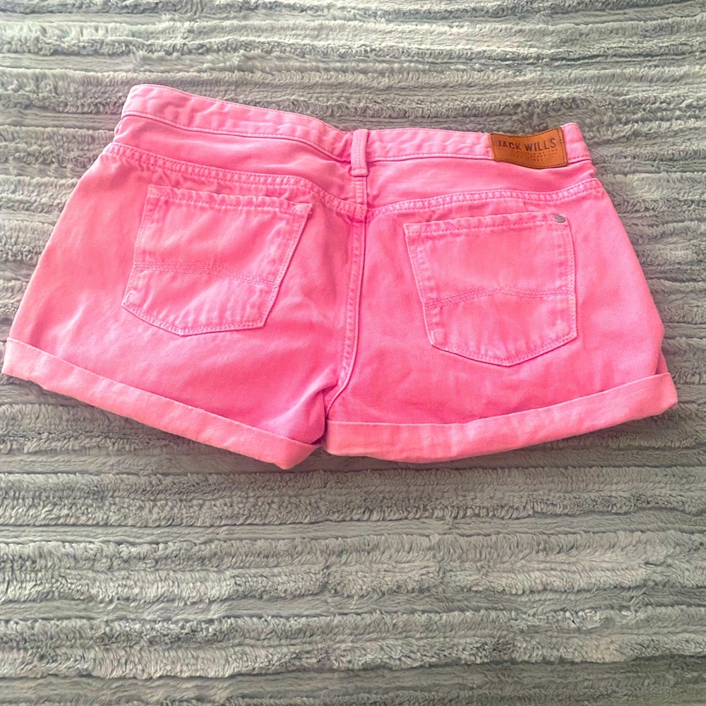 Pink jean shorts